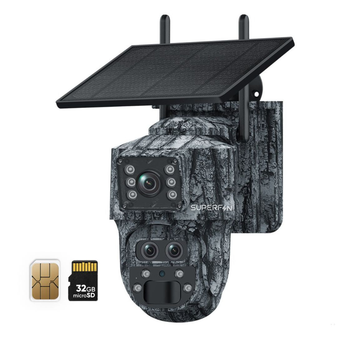 4K 15x Zoom 1,300ft Range Dual-Lens Solar Security Camera Night Vision AI Tracking 4G - No Monthly Fees