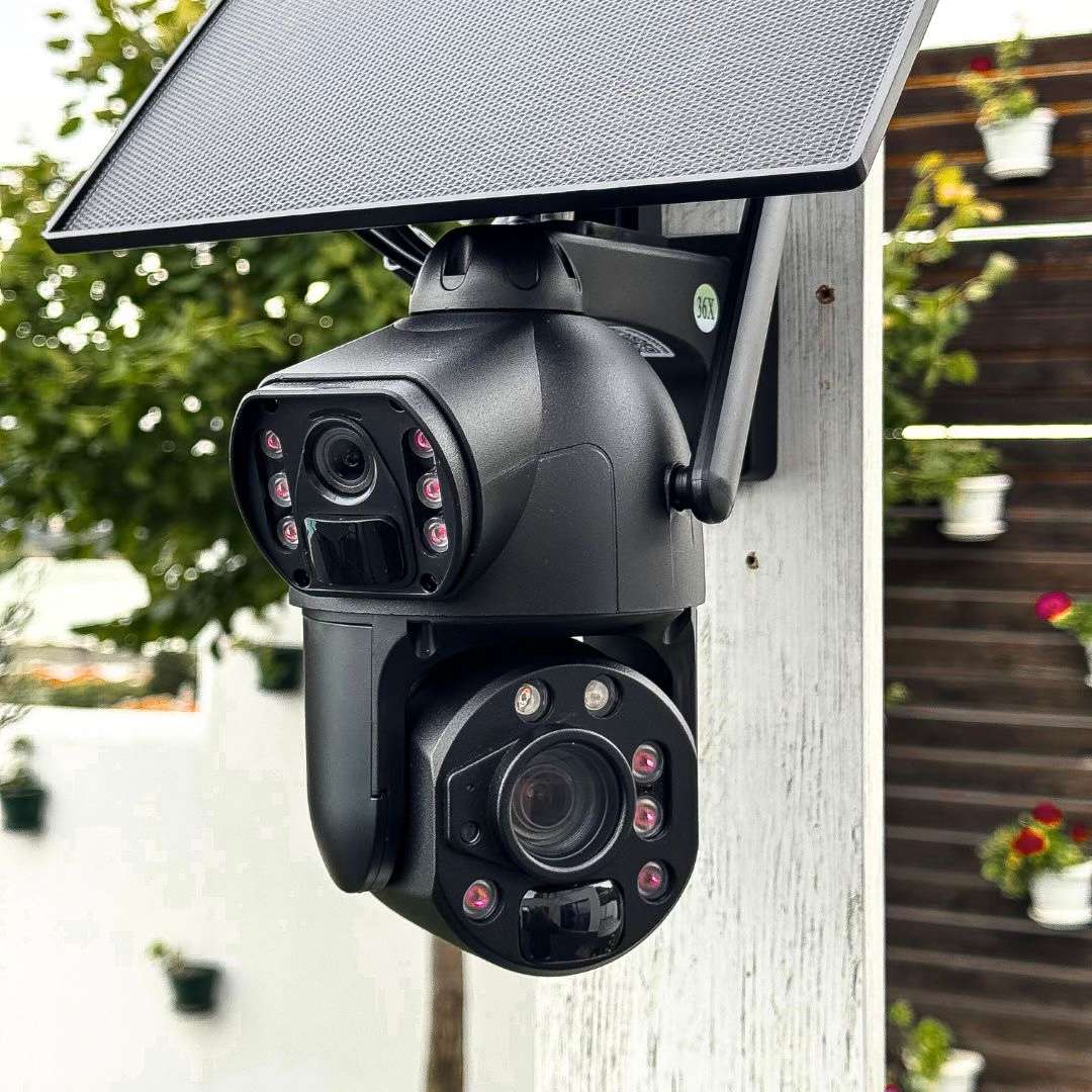 36x Zoom 3,300ft Range 8K Dual-Lens Solar Security Camera Night Vision AI Tracking - No Monthly Fees