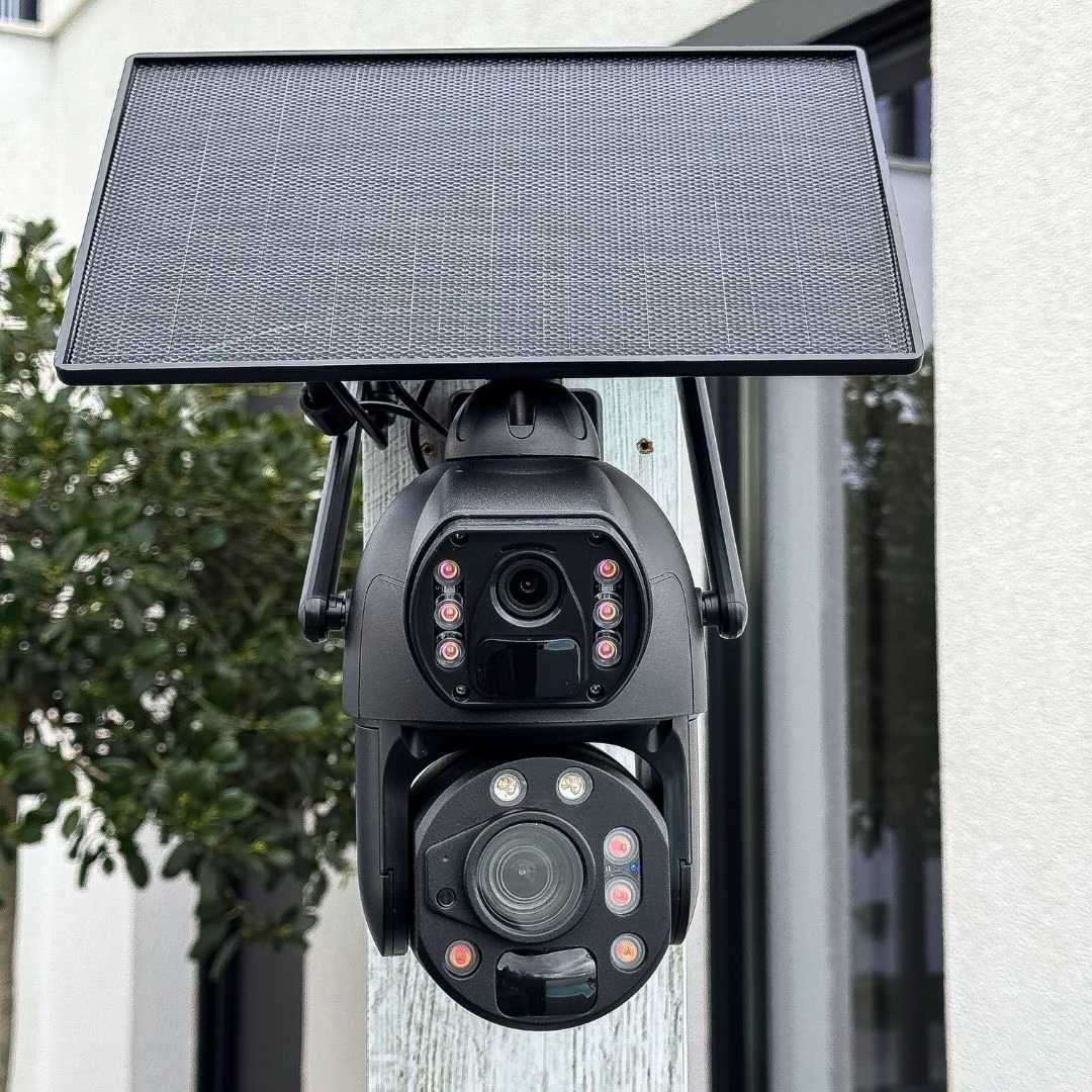 36x Zoom 3,300ft Range - 4K Solar Security Camera – 100% Solar Powered, No WiFi/No Subscription