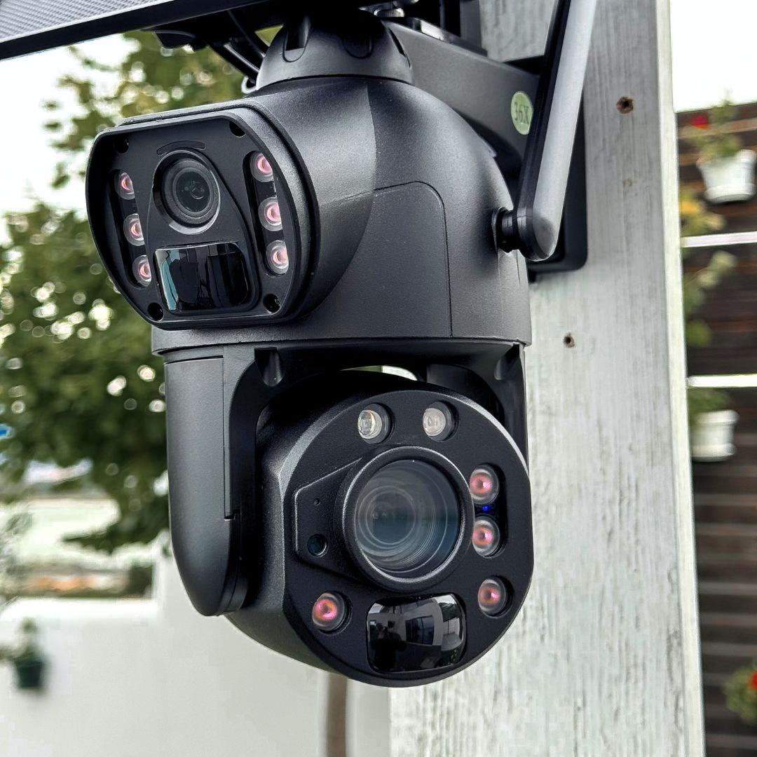 36x Zoom 3,300ft Range 8K Dual-Lens Solar Security Camera Night Vision AI Tracking - No Monthly Fees