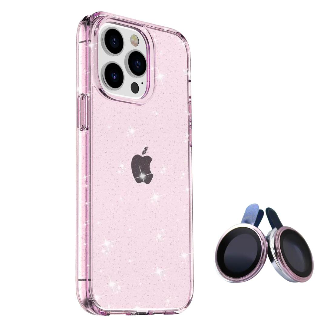 Sparkling Case per iPhone 15 & Lens Protection