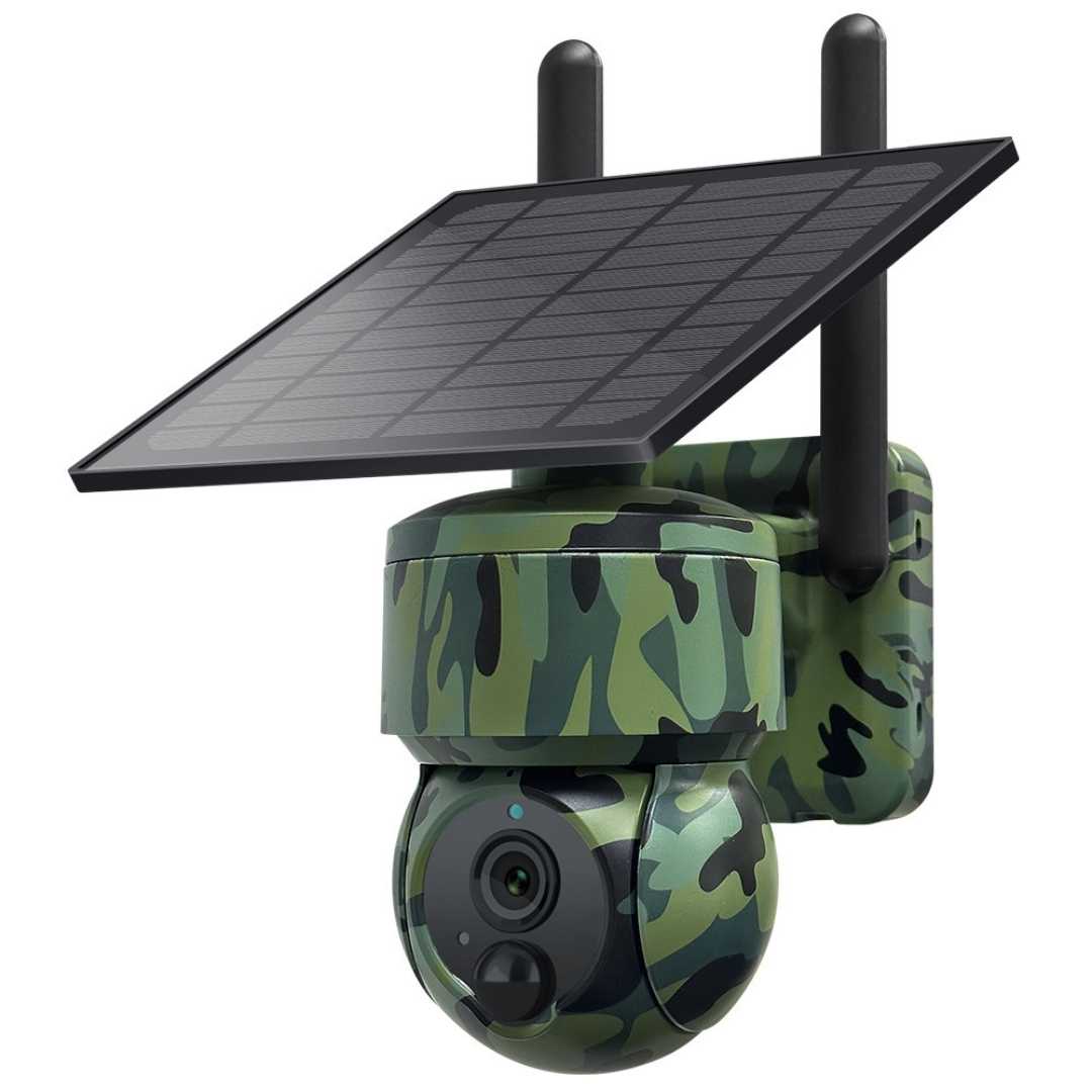 Military Outdoor Solar Security Camera 5MP 4K Full HD