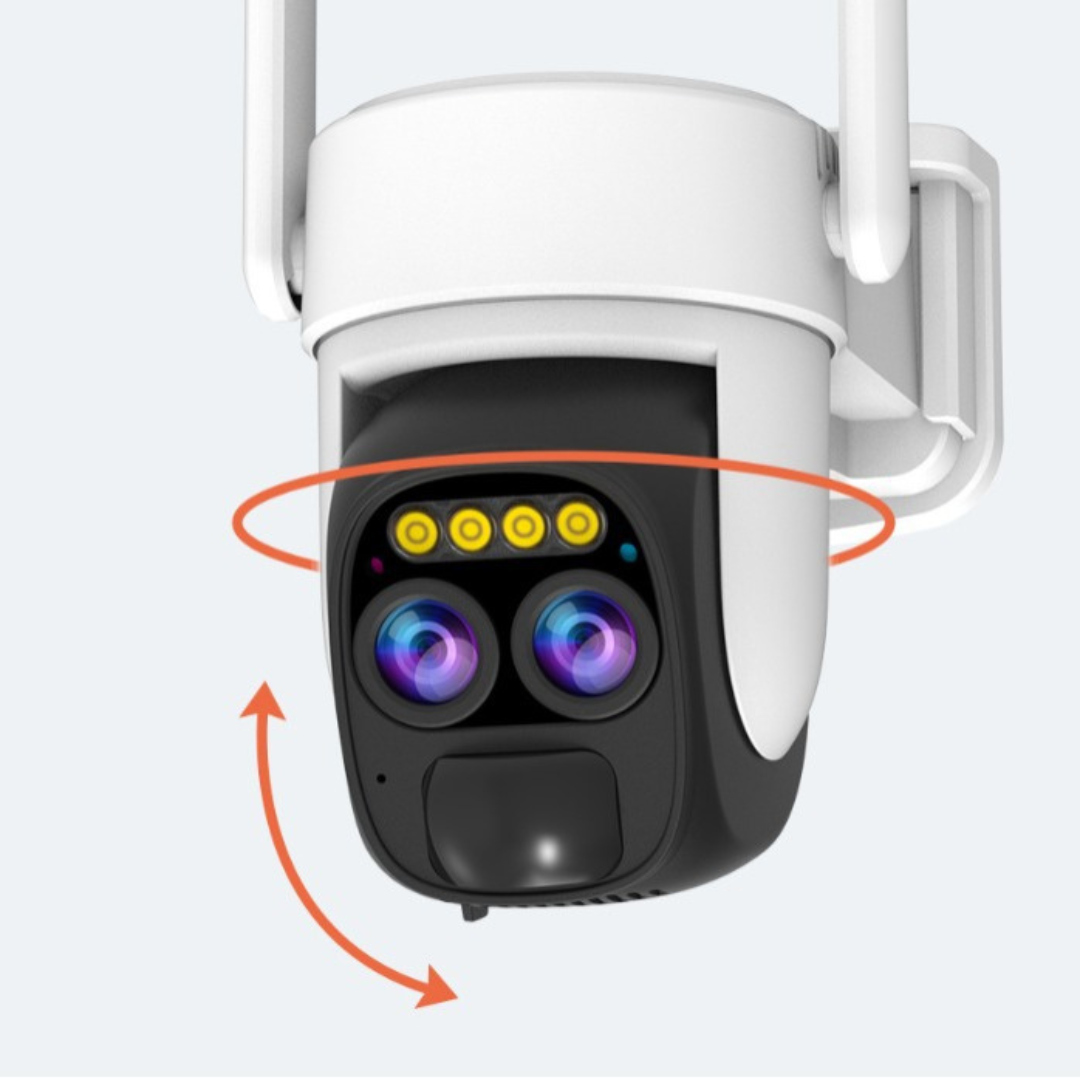 Smart Security Solar Panel Camera Dual Lens