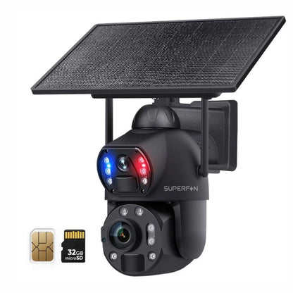 36x Zoom 3,300ft Range - 4K Solar Security Camera – 100% Solar Powered, No WiFi/No Subscription