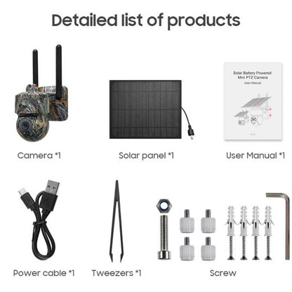 Outdoor Solar Security Camera 6MP 4K Full HD