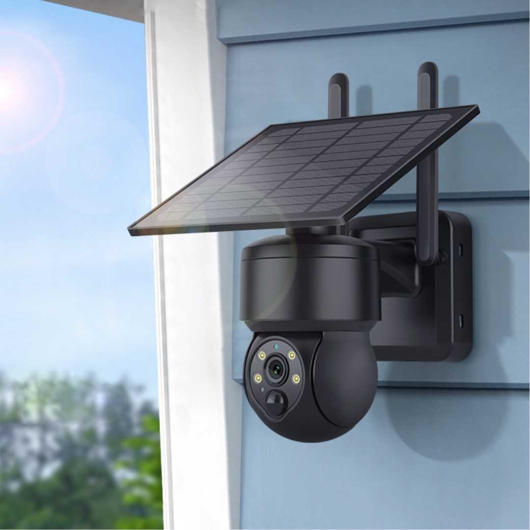 Pitch-Black Outdoor Solar Security Camera 8MP 4K Full HD 4G + WIFI