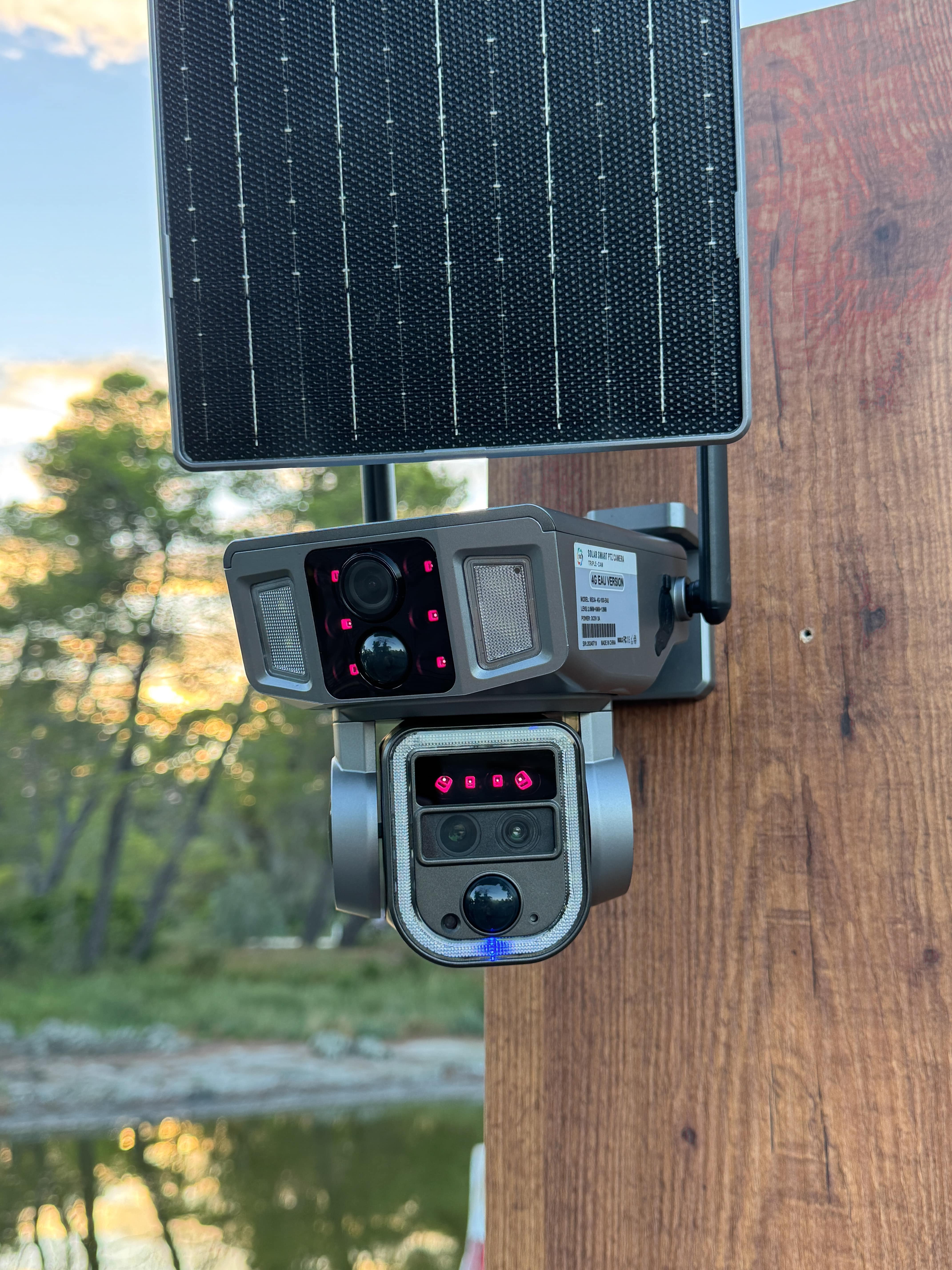 Caméra de sécurité à énergie solaire 8K 4G/5G WIFI Détection de mouvement Vision nocturne 15MP Zoom 10X