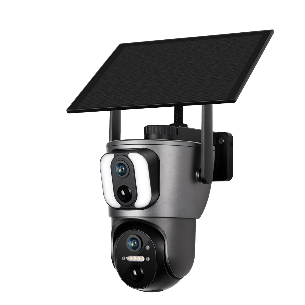 Pitch-Black Outdoor Solar Security Camera 8MP Full HD WIFI