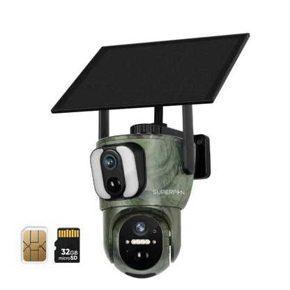 4K 8MP Ultra Full HD Solar Powered Security Camera 4G Colorful Day & Night Vision