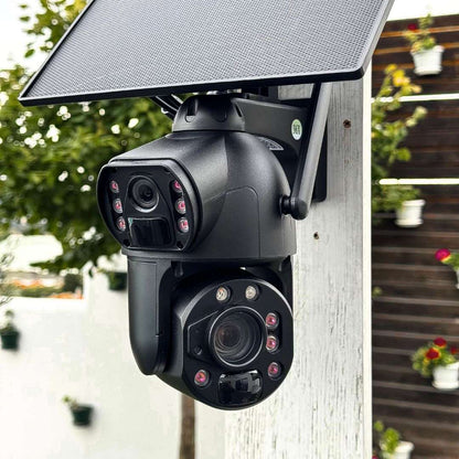 36x Zoom 3,300ft Range - 4K Solar Security Camera – 100% Solar Powered, No WiFi/No Subscription