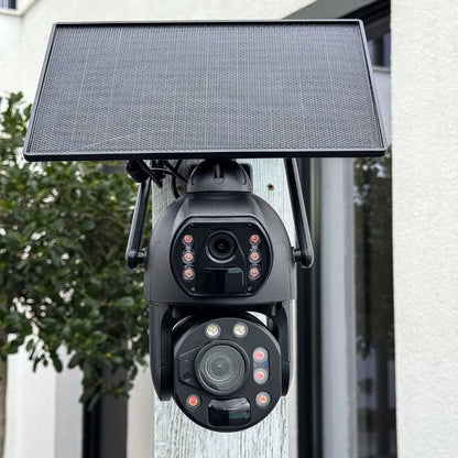 36x Zoom 3,300ft Range - 4K Solar Security Camera – 100% Solar Powered, No WiFi/No Subscription