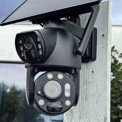 36x Zoom 3,300ft Range - 4K Solar Security Camera – 100% Solar Powered, No WiFi/No Subscription
