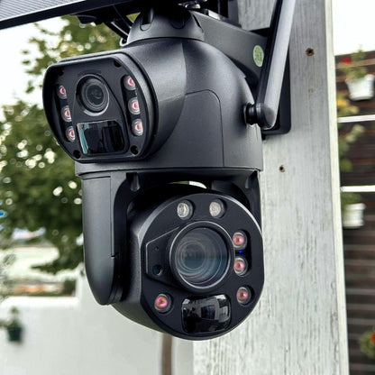 36x Zoom 3,300ft Range - 4K Solar Security Camera – 100% Solar Powered, No WiFi/No Subscription