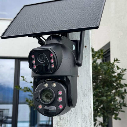 36x Zoom 3,300ft Range - 4K Solar Security Camera – 100% Solar Powered, No WiFi/No Subscription