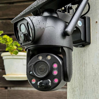 36x Zoom 3,300ft Range - 4K Solar Security Camera – 100% Solar Powered, No WiFi/No Subscription